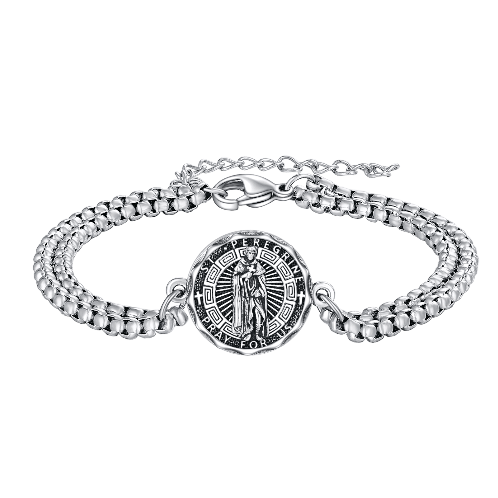 St Peregrine Bracelet S925 Sterling Silver Protector Bracelet